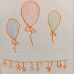 نقاشی متین تعهد مداد نارنجی کودکان